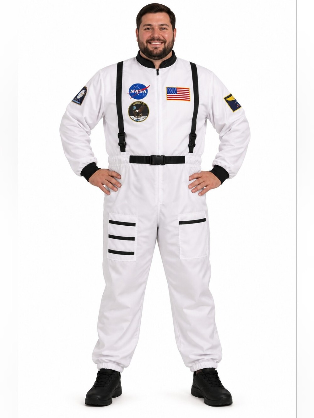 NASA WHITE Astronaut Halloween Costume Space Suit Men XL NWT